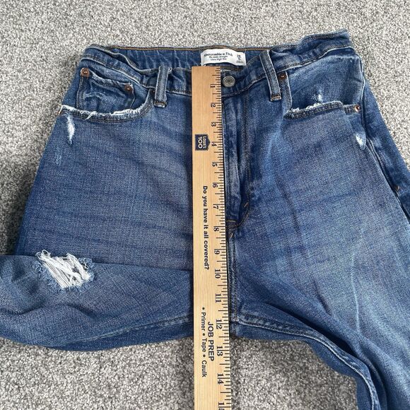 Abercrombie & Fitch Ankle Straight Ultra High Rise Curve Love Jeans Womens 6 28 - Picture 10 of 11